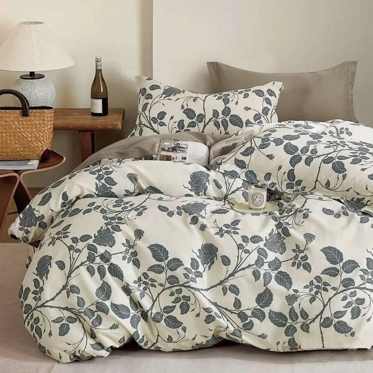 300TC Elisabeth Reversible Cotton Quilt Cover Set | King