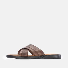 5132 S Sandale en cuir Marron vintage