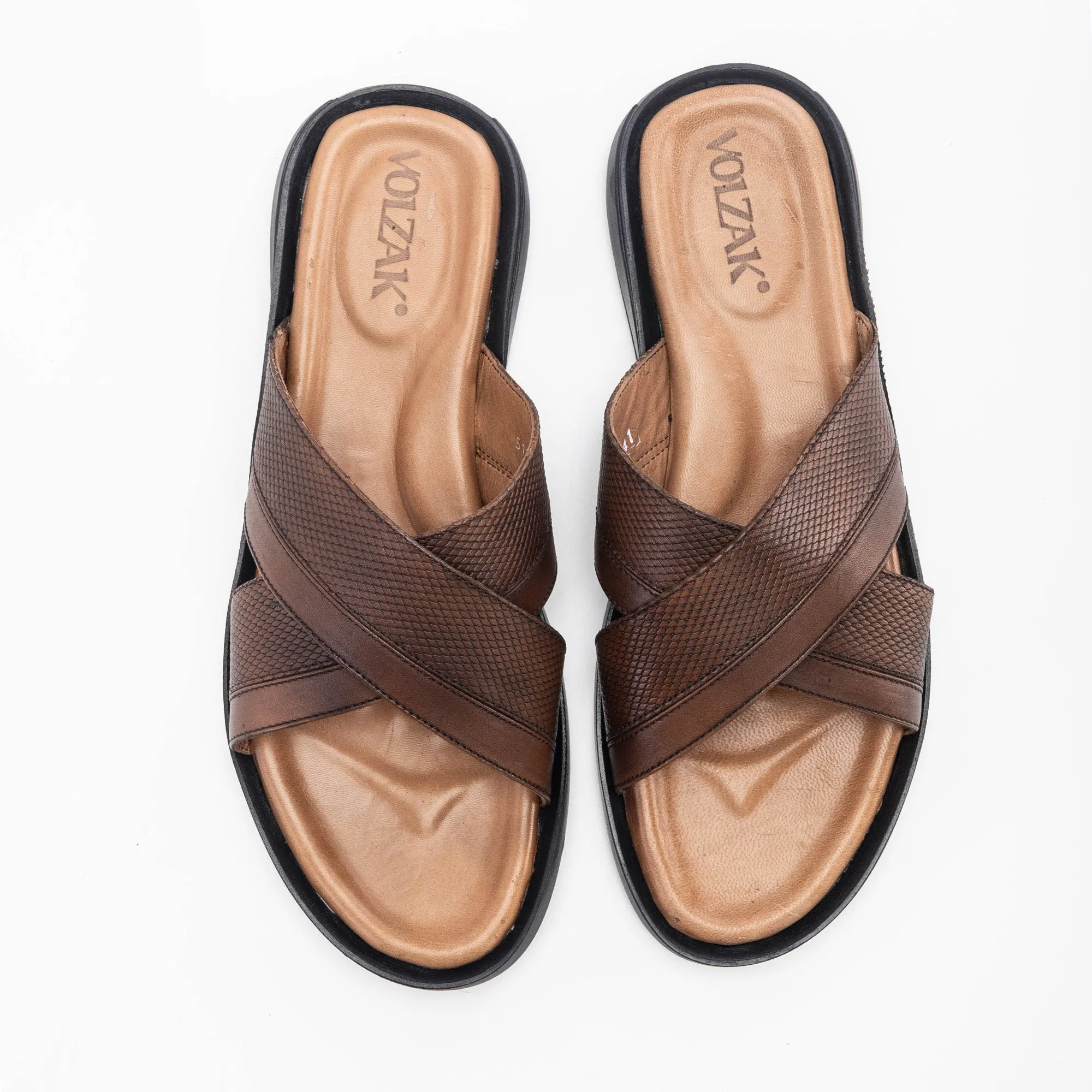 5132 S Sandale en cuir Marron vintage