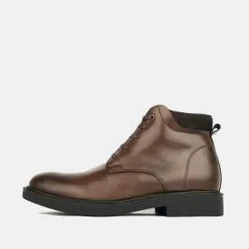 714 Bottine en cuir lisse Marron