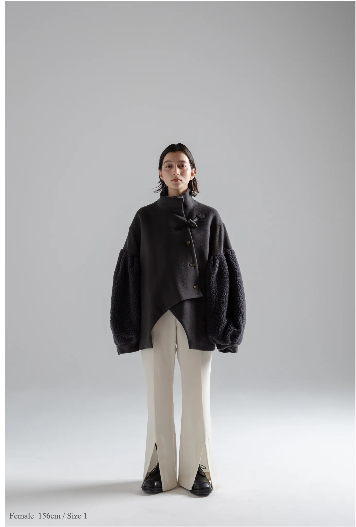 Bias Cut Short Duffle Coat