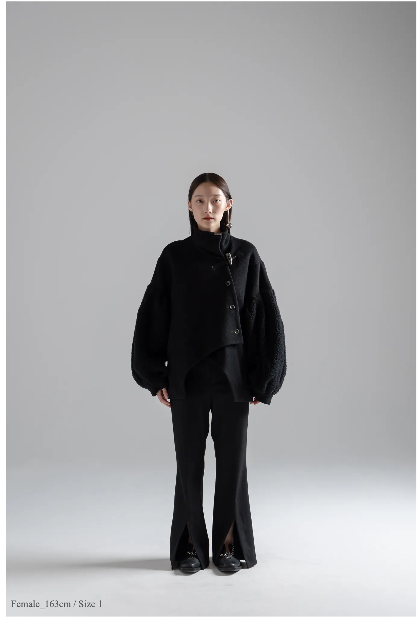 Bias Cut Short Duffle Coat