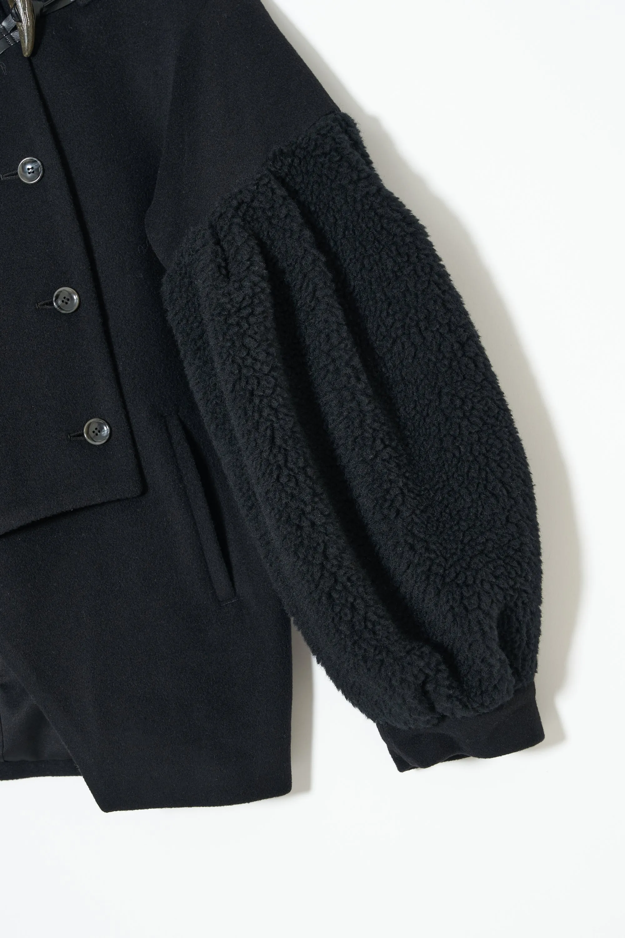 Bias Cut Short Duffle Coat