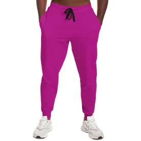 Bright Magenta Purple Joggers | Unisex | with PLUS sizes | Bright Pure Magenta Purple | C25M100Y0K0
