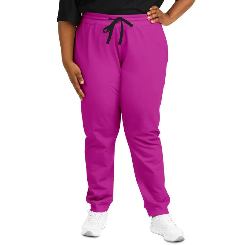 Bright Magenta Purple Joggers | Unisex | with PLUS sizes | Bright Pure Magenta Purple | C25M100Y0K0