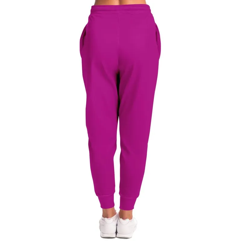 Bright Magenta Purple Joggers | Unisex | with PLUS sizes | Bright Pure Magenta Purple | C25M100Y0K0