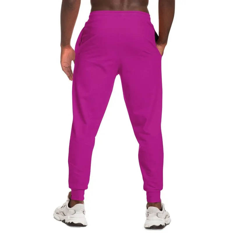 Bright Magenta Purple Joggers | Unisex | with PLUS sizes | Bright Pure Magenta Purple | C25M100Y0K0