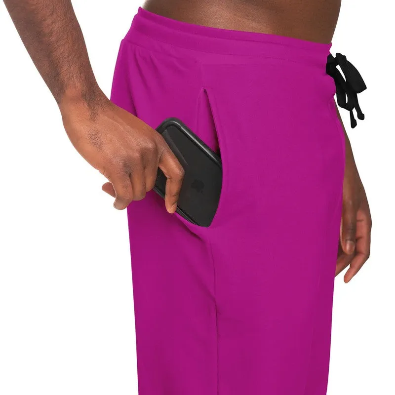 Bright Magenta Purple Joggers | Unisex | with PLUS sizes | Bright Pure Magenta Purple | C25M100Y0K0
