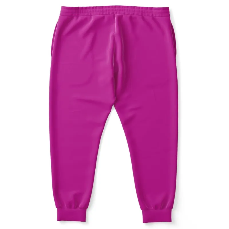 Bright Magenta Purple Joggers | Unisex | with PLUS sizes | Bright Pure Magenta Purple | C25M100Y0K0
