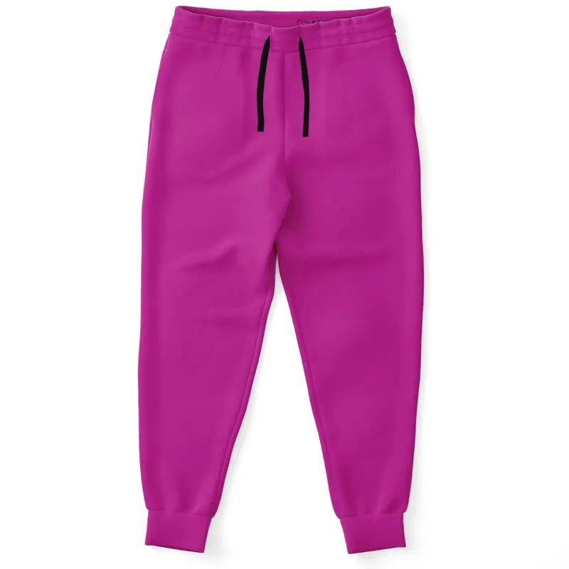 Bright Magenta Purple Joggers | Unisex | with PLUS sizes | Bright Pure Magenta Purple | C25M100Y0K0