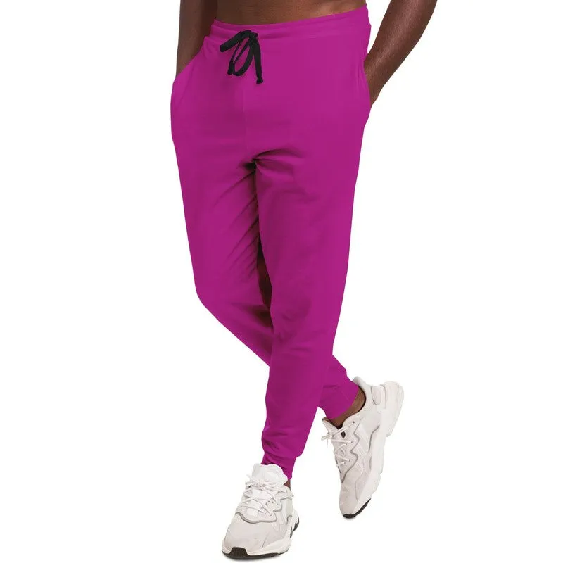 Bright Magenta Purple Joggers | Unisex | with PLUS sizes | Bright Pure Magenta Purple | C25M100Y0K0
