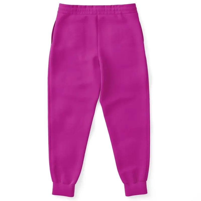 Bright Magenta Purple Joggers | Unisex | with PLUS sizes | Bright Pure Magenta Purple | C25M100Y0K0