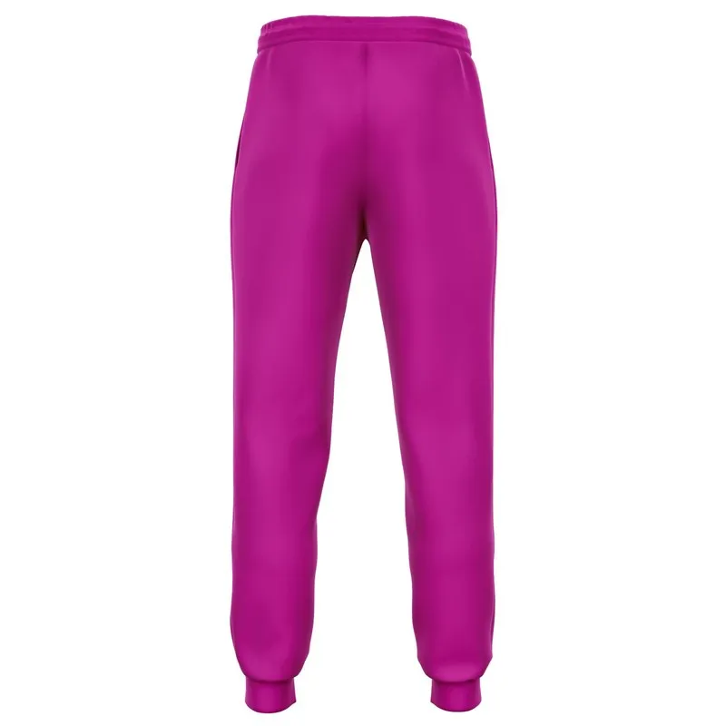 Bright Magenta Purple Joggers | Unisex | with PLUS sizes | Bright Pure Magenta Purple | C25M100Y0K0