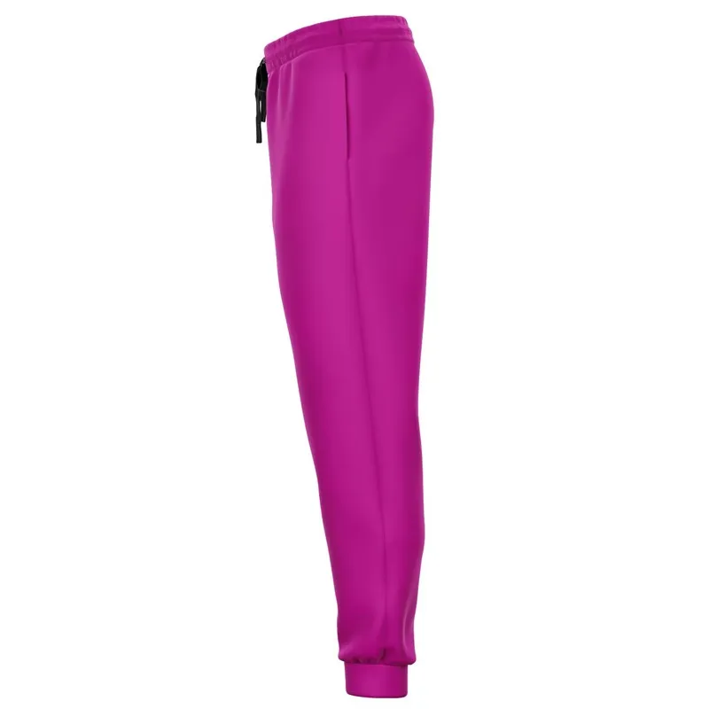 Bright Magenta Purple Joggers | Unisex | with PLUS sizes | Bright Pure Magenta Purple | C25M100Y0K0
