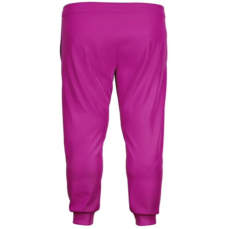 Bright Magenta Purple Joggers | Unisex | with PLUS sizes | Bright Pure Magenta Purple | C25M100Y0K0