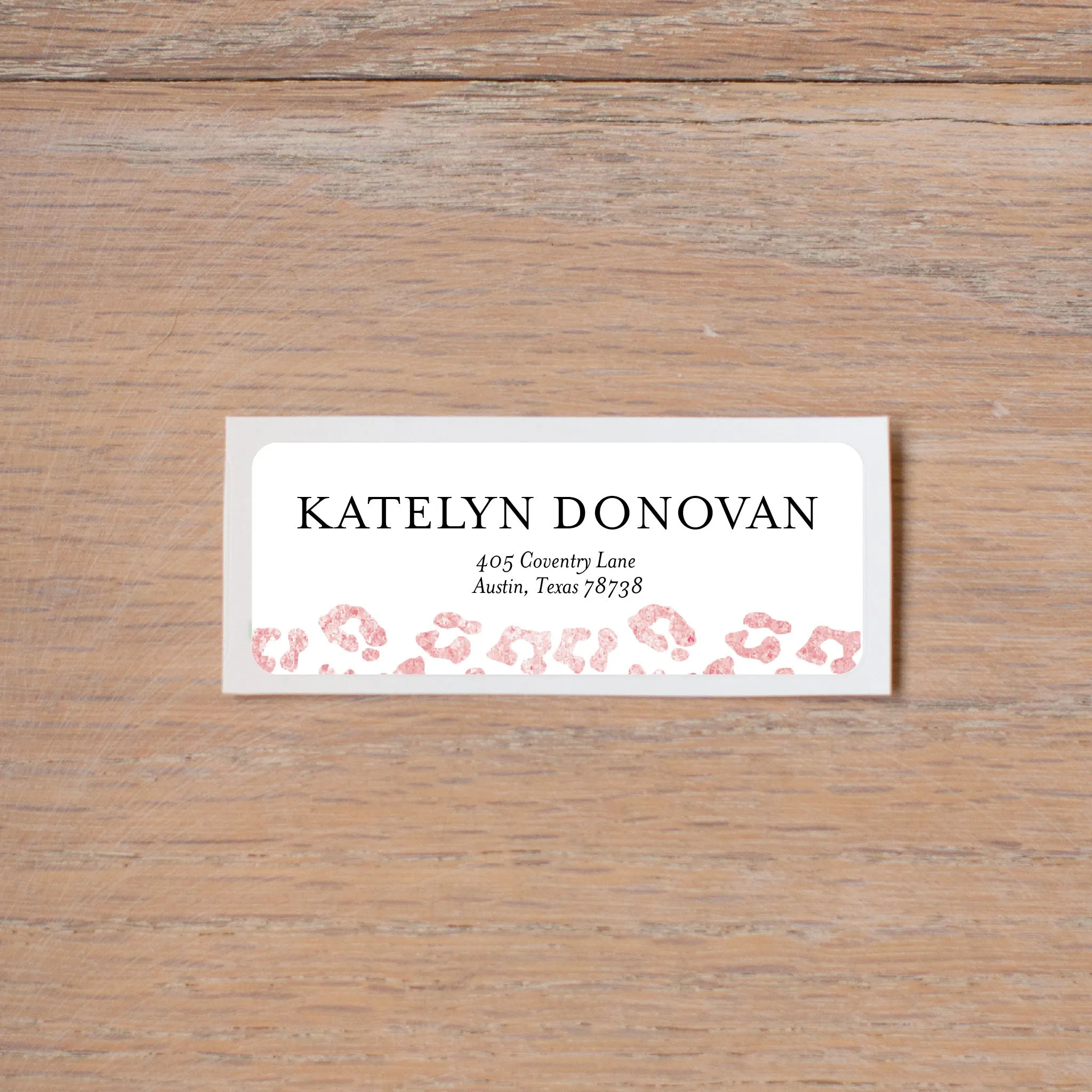 Cheetah Glimmer Return (Home) Address Labels