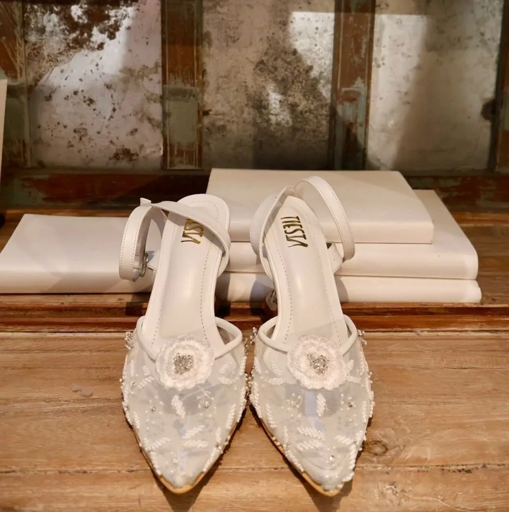 Chloé Bridal Heels I Tiesta shoes