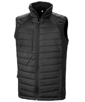 compass padded softshell gilet | Black/Black