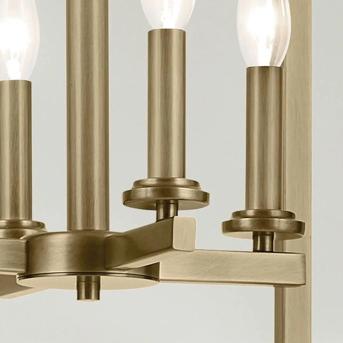 Crosby 31" 4-Light Pendant Light with Clear Glass, Natural Brass Finish