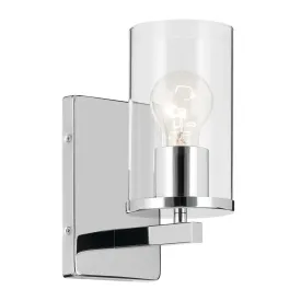 Crosby 9" 1-Light Wall Sconce, Chrome Finish