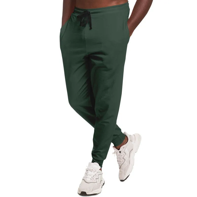 Dark Green Joggers | Unisex | with PLUS sizes | Dark Pale Pastel Green | C30M0Y30K80