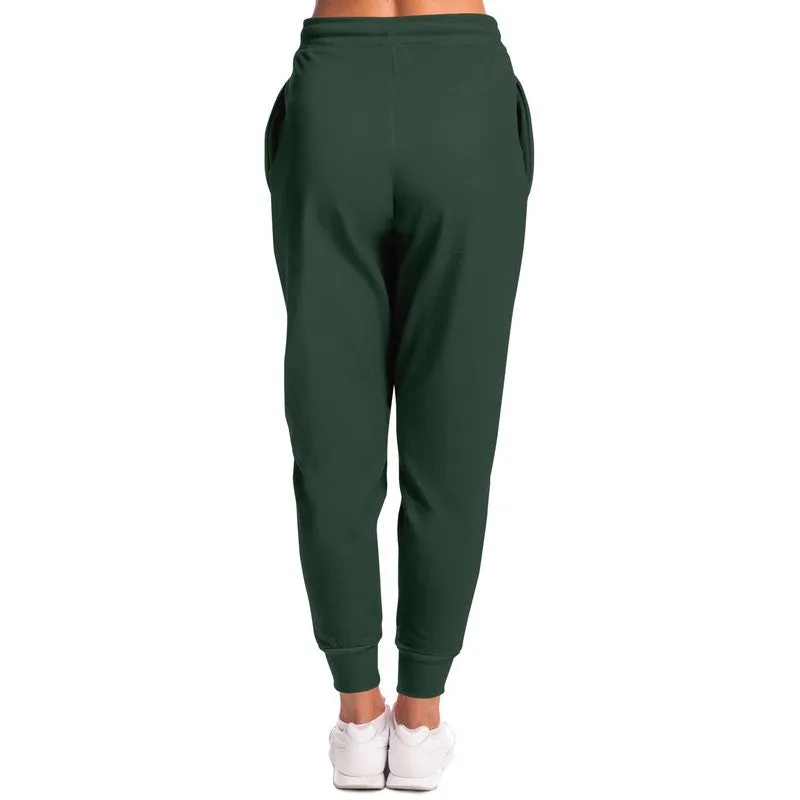 Dark Green Joggers | Unisex | with PLUS sizes | Dark Pale Pastel Green | C30M0Y30K80