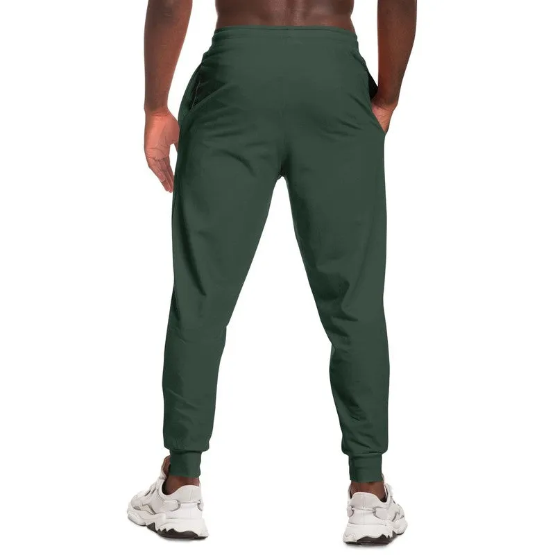 Dark Green Joggers | Unisex | with PLUS sizes | Dark Pale Pastel Green | C30M0Y30K80