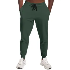 Dark Green Joggers | Unisex | with PLUS sizes | Dark Pale Pastel Green | C30M0Y30K80