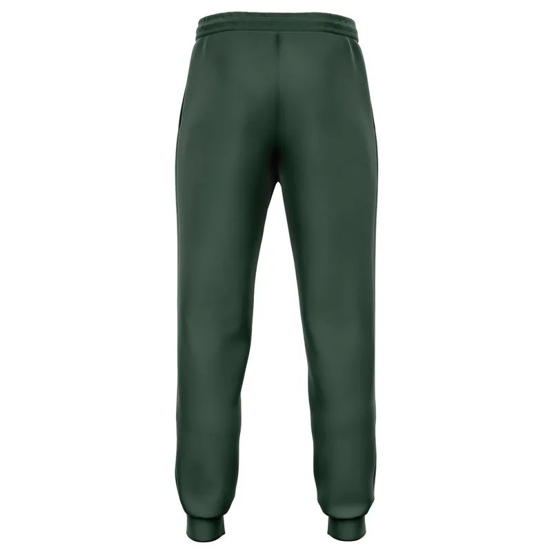 Dark Green Joggers | Unisex | with PLUS sizes | Dark Pale Pastel Green | C30M0Y30K80