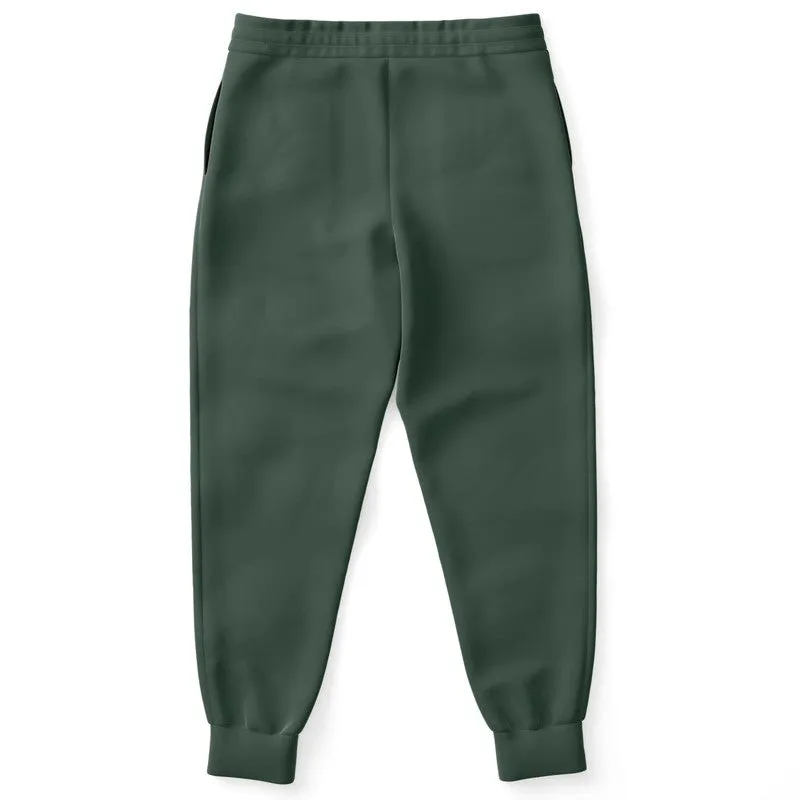 Dark Green Joggers | Unisex | with PLUS sizes | Dark Pale Pastel Green | C30M0Y30K80