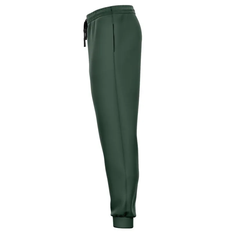 Dark Green Joggers | Unisex | with PLUS sizes | Dark Pale Pastel Green | C30M0Y30K80