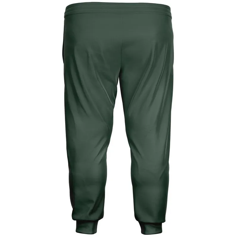 Dark Green Joggers | Unisex | with PLUS sizes | Dark Pale Pastel Green | C30M0Y30K80