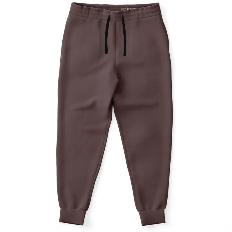 Dark Pink Brown Joggers | Unisex | with PLUS sizes | Dark Pale Pastel Pink Brown | C0M30Y15K80