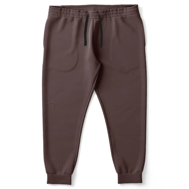 Dark Pink Brown Joggers | Unisex | with PLUS sizes | Dark Pale Pastel Pink Brown | C0M30Y15K80