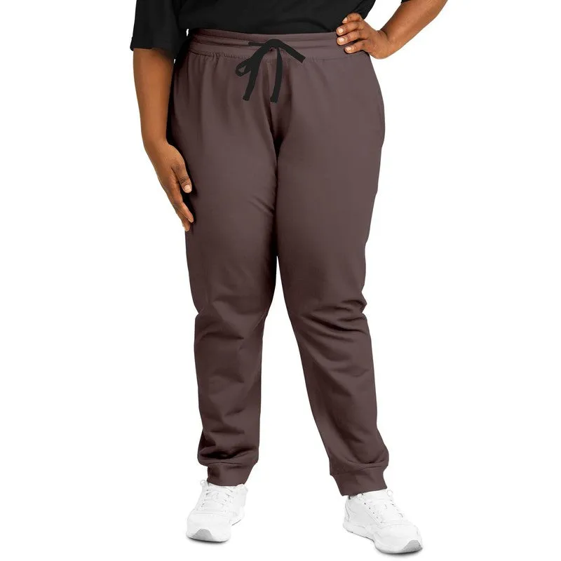 Dark Pink Brown Joggers | Unisex | with PLUS sizes | Dark Pale Pastel Pink Brown | C0M30Y15K80