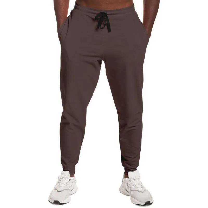 Dark Pink Brown Joggers | Unisex | with PLUS sizes | Dark Pale Pastel Pink Brown | C0M30Y15K80