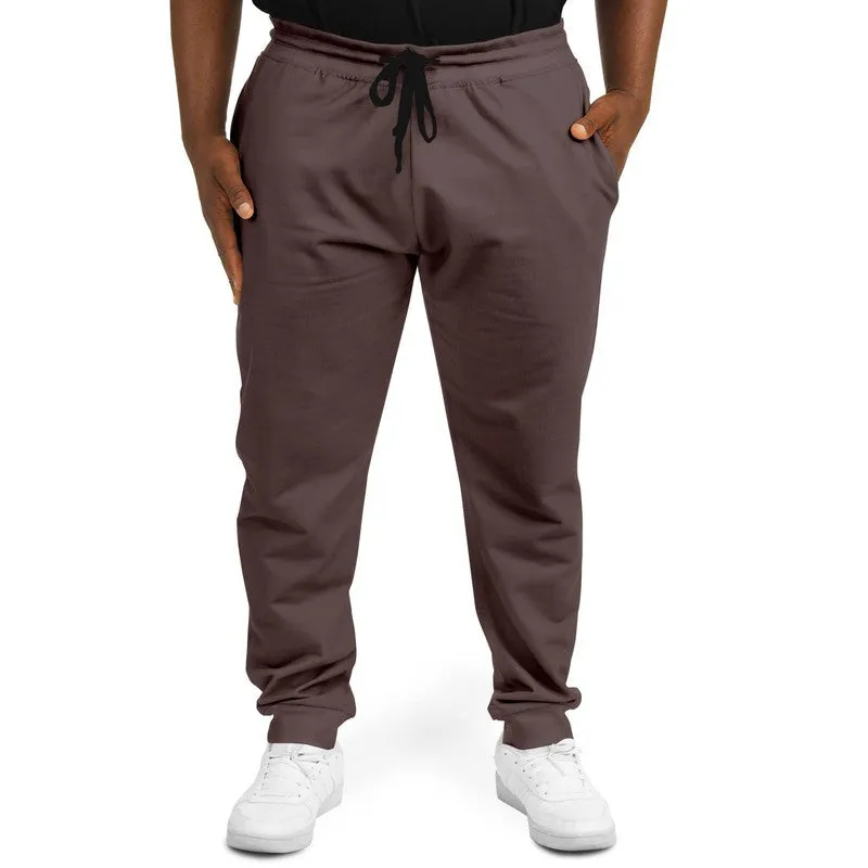 Dark Pink Brown Joggers | Unisex | with PLUS sizes | Dark Pale Pastel Pink Brown | C0M30Y15K80