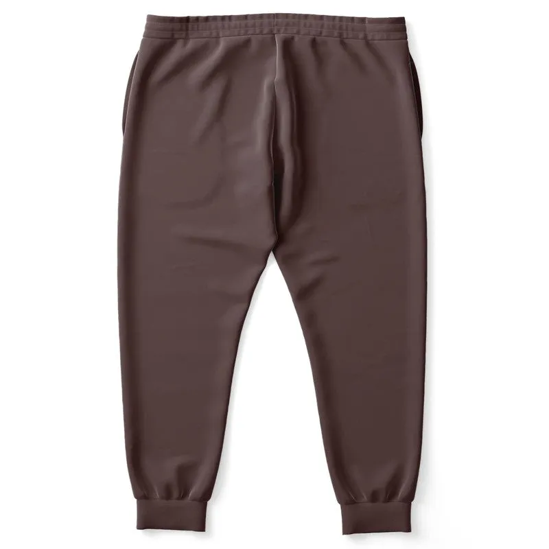 Dark Pink Brown Joggers | Unisex | with PLUS sizes | Dark Pale Pastel Pink Brown | C0M30Y15K80
