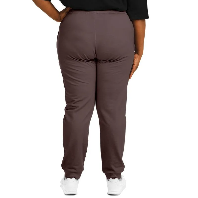 Dark Pink Brown Joggers | Unisex | with PLUS sizes | Dark Pale Pastel Pink Brown | C0M30Y15K80