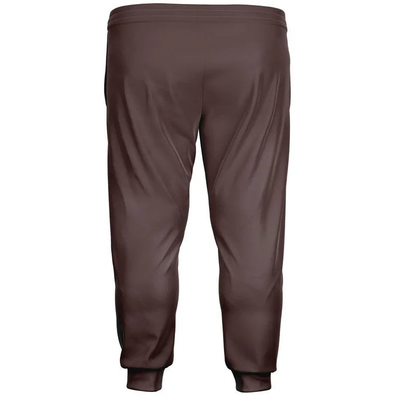 Dark Pink Brown Joggers | Unisex | with PLUS sizes | Dark Pale Pastel Pink Brown | C0M30Y15K80
