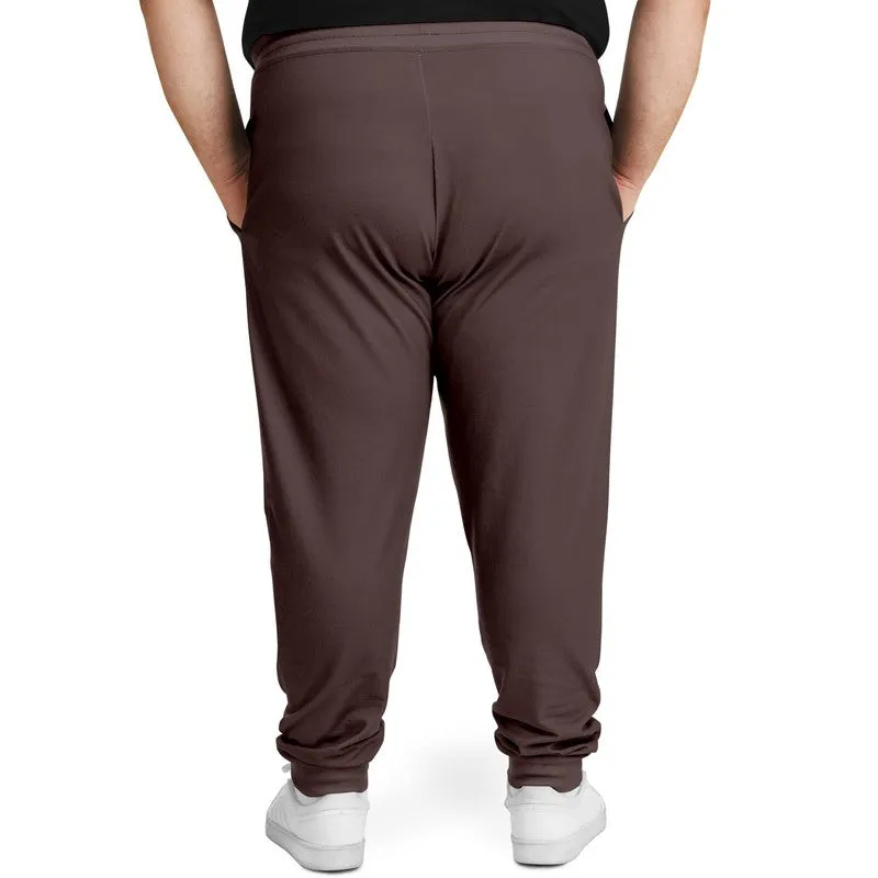 Dark Pink Brown Joggers | Unisex | with PLUS sizes | Dark Pale Pastel Pink Brown | C0M30Y15K80