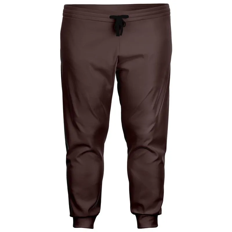 Dark Pink Brown Joggers | Unisex | with PLUS sizes | Dark Pale Pastel Pink Brown | C0M30Y15K80