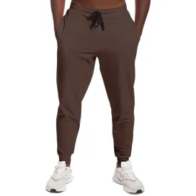 Dark Red Brown Joggers | Unisex | with PLUS sizes | Dark Pale Pastel Red Brown | C0M30Y30K80