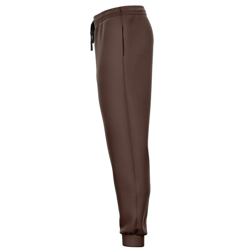 Dark Red Brown Joggers | Unisex | with PLUS sizes | Dark Pale Pastel Red Brown | C0M30Y30K80