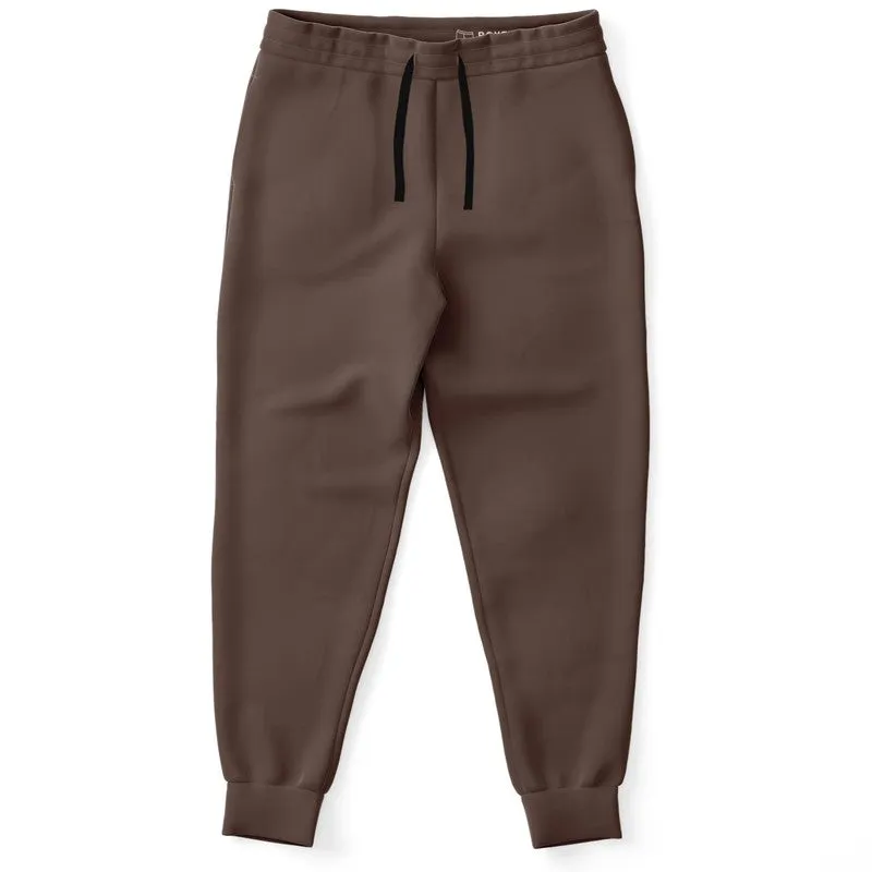 Dark Red Brown Joggers | Unisex | with PLUS sizes | Dark Pale Pastel Red Brown | C0M30Y30K80