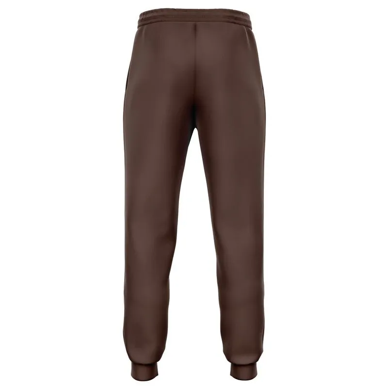 Dark Red Brown Joggers | Unisex | with PLUS sizes | Dark Pale Pastel Red Brown | C0M30Y30K80