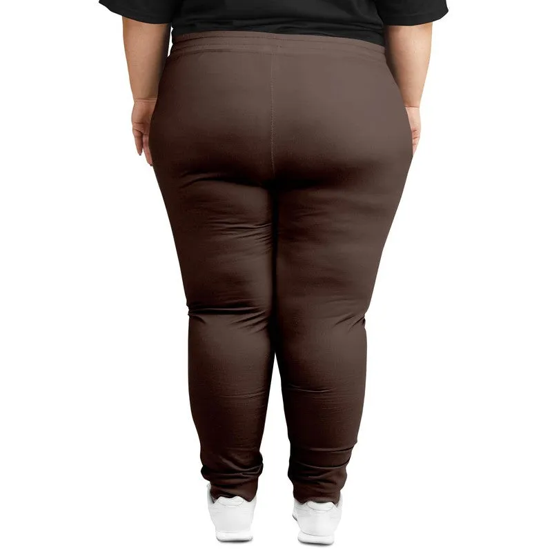 Dark Red Brown Joggers | Unisex | with PLUS sizes | Dark Pale Pastel Red Brown | C0M30Y30K80
