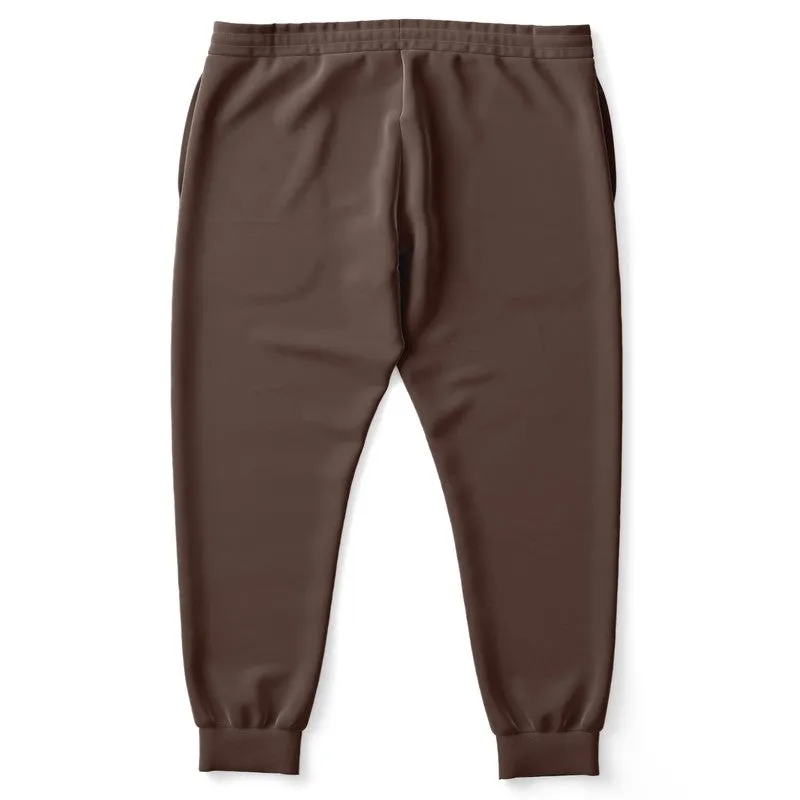 Dark Red Brown Joggers | Unisex | with PLUS sizes | Dark Pale Pastel Red Brown | C0M30Y30K80