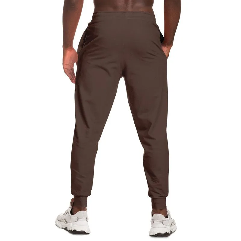 Dark Red Brown Joggers | Unisex | with PLUS sizes | Dark Pale Pastel Red Brown | C0M30Y30K80