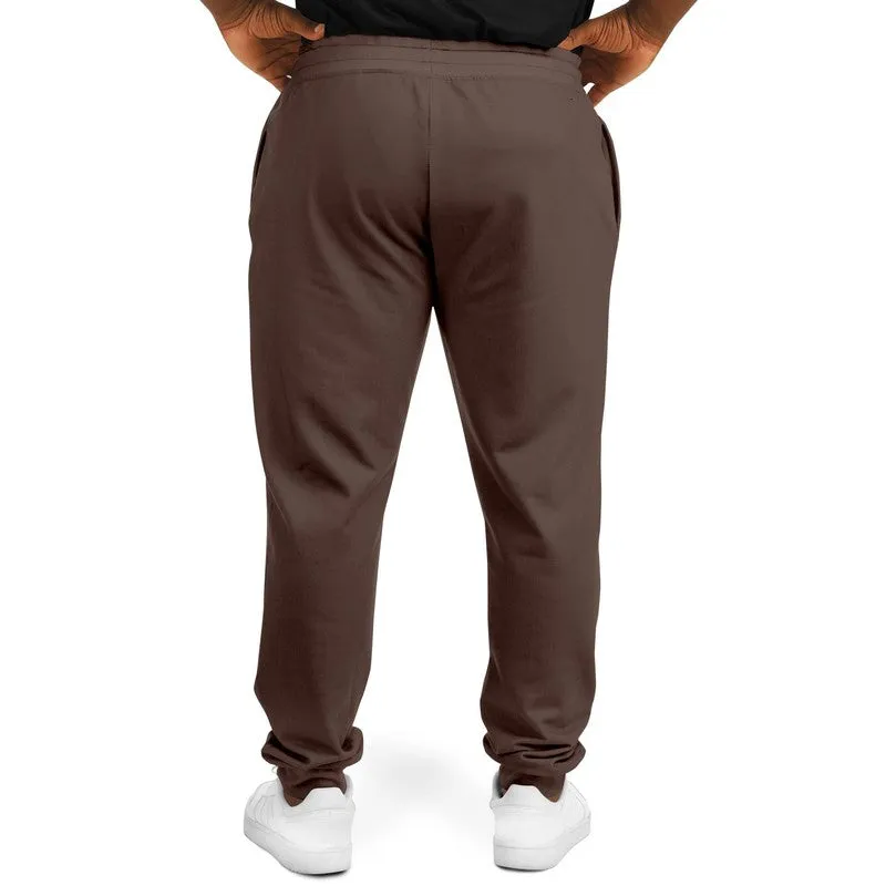 Dark Red Brown Joggers | Unisex | with PLUS sizes | Dark Pale Pastel Red Brown | C0M30Y30K80